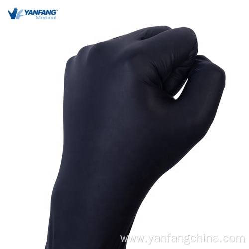 Powder Free Black Home Use Nitrile Blend Gloves